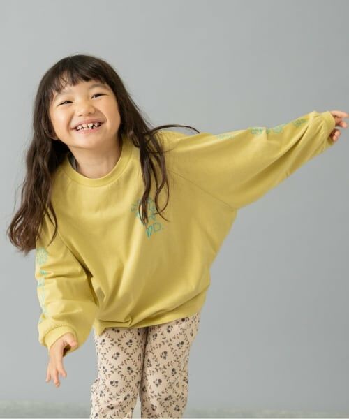 and D.petitmain / アンドディー. プティマイン Tシャツ | 【綿100】【365D.】袖プリントドルマンロンT | 詳細8