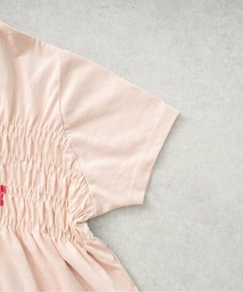 and D.petitmain / アンドディー. プティマイン ミニ丈・ひざ丈ワンピース | ロゴプリントシャーリング半袖ワンピ | 詳細19