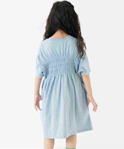 and D.petitmain / アンドディー. プティマイン ミニ丈・ひざ丈ワンピース | ロゴプリントシャーリング半袖ワンピ | 詳細2