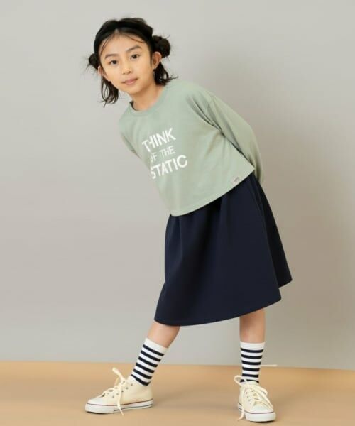 and D.petitmain / アンドディー. プティマイン ミニ丈・ひざ丈ワンピース | 【インナー付き】キャミワンピース（紺）