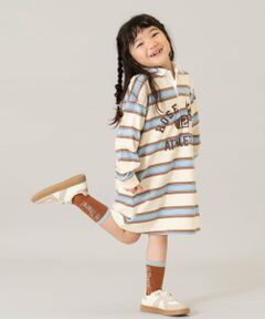 and D.petitmain / アンドディー. プティマイン ミニ丈・ひざ丈ワンピース | 【男女リンク】カレッジプリントラガーワンピ