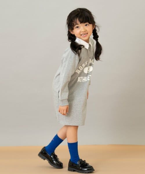 and D.petitmain / アンドディー. プティマイン ミニ丈・ひざ丈ワンピース | 【男女リンク】カレッジプリントラガーワンピ | 詳細4