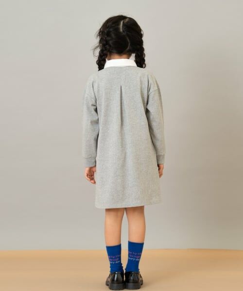 and D.petitmain / アンドディー. プティマイン ミニ丈・ひざ丈ワンピース | 【男女リンク】カレッジプリントラガーワンピ | 詳細5