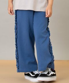 and D.petitmain / アンドディー. プティマイン その他パンツ | サイドフリル裏毛ワイドパンツ　