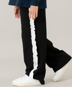 and D.petitmain / アンドディー. プティマイン その他パンツ | サイドフリル裏毛ワイドパンツ　