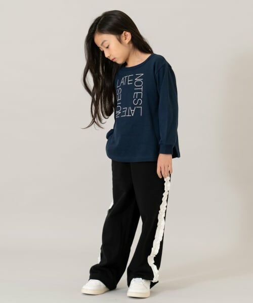 and D.petitmain / アンドディー. プティマイン その他パンツ | サイドフリル裏毛ワイドパンツ　 | 詳細2