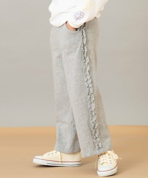 and D.petitmain / アンドディー. プティマイン その他パンツ | サイドフリル裏毛ワイドパンツ　 | 詳細3