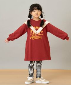 and D.petitmain / アンドディー. プティマイン ミニ丈・ひざ丈ワンピース | フリンジ付きプリントワンピース