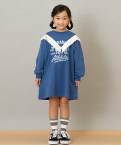 and D.petitmain / アンドディー. プティマイン ミニ丈・ひざ丈ワンピース | フリンジ付きプリントワンピース