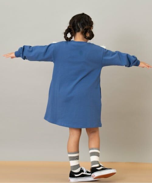 and D.petitmain / アンドディー. プティマイン ミニ丈・ひざ丈ワンピース | フリンジ付きプリントワンピース | 詳細4