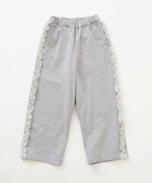 and D.petitmain / アンドディー. プティマイン その他パンツ | サイドガラフリルスウェットパンツ（トップ グレー）