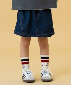 and D.petitmain / アンドディー. プティマイン ショート・ハーフ・半端丈パンツ | デニムミニラップ風スカートパンツ