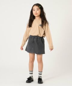 and D.petitmain / アンドディー. プティマイン ショート・ハーフ・半端丈パンツ | デニムミニラップ風スカートパンツ