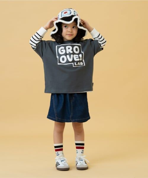 and D.petitmain / アンドディー. プティマイン ショート・ハーフ・半端丈パンツ | デニムミニラップ風スカートパンツ | 詳細1