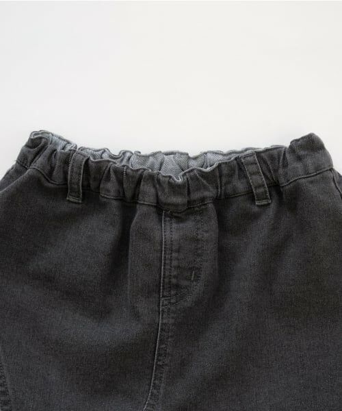 and D.petitmain / アンドディー. プティマイン ショート・ハーフ・半端丈パンツ | デニムミニラップ風スカートパンツ | 詳細3