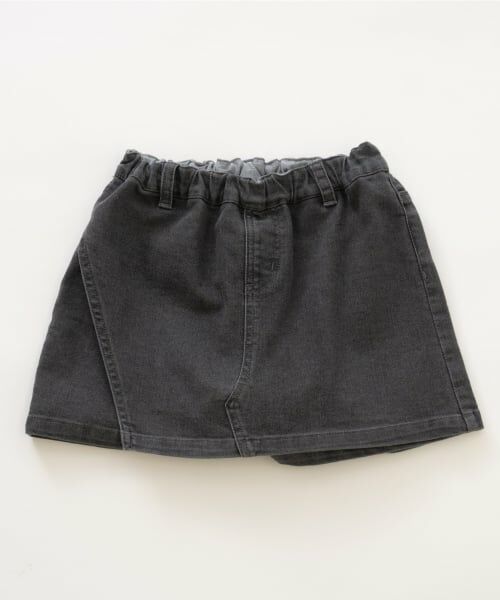 and D.petitmain / アンドディー. プティマイン ショート・ハーフ・半端丈パンツ | デニムミニラップ風スカートパンツ | 詳細8