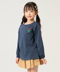 and D.petitmain / アンドディー. プティマイン Tシャツ | 【365D】ワンポイントししゅうAラインロンT