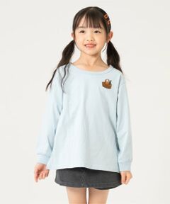 and D.petitmain / アンドディー. プティマイン Tシャツ | 【365D】ワンポイントししゅうAラインロンT