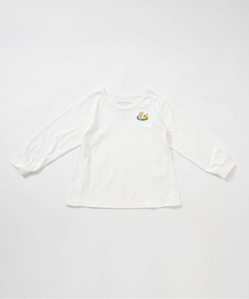 and D.petitmain / アンドディー. プティマイン Tシャツ | 【365D】ワンポイントししゅうAラインロンT | 詳細10