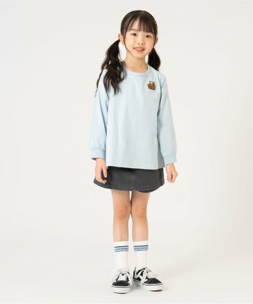 and D.petitmain / アンドディー. プティマイン Tシャツ | 【365D】ワンポイントししゅうAラインロンT | 詳細4