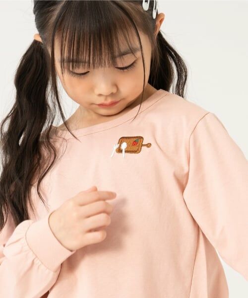 and D.petitmain / アンドディー. プティマイン Tシャツ | 【365D】ワンポイントししゅうAラインロンT | 詳細16