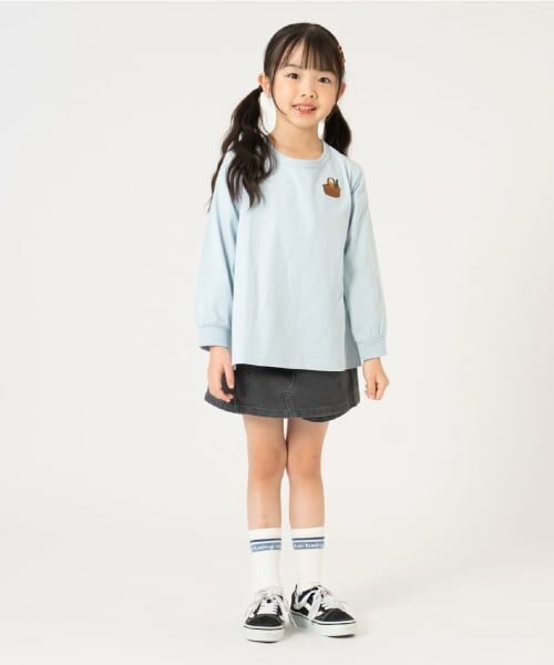 and D.petitmain / アンドディー. プティマイン Tシャツ | 【365D】ワンポイントししゅうAラインロンT | 詳細17