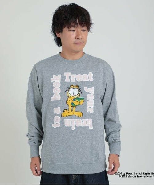 and D.petitmain / アンドディー. プティマイン スウェット | 【親子リンク】Dadガーフィールド裏毛プルオーバー（グレー）