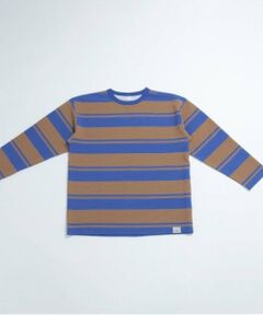 and D.petitmain / アンドディー. プティマイン Tシャツ | 【親子リンク】Dadマルチボーダー長袖ビッグTシャツ