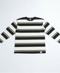 and D.petitmain / アンドディー. プティマイン Tシャツ | 【親子リンク】Dadマルチボーダー長袖ビッグTシャツ