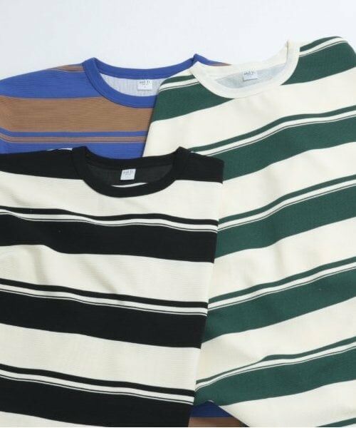 and D.petitmain / アンドディー. プティマイン Tシャツ | 【親子リンク】Dadマルチボーダー長袖ビッグTシャツ | 詳細1