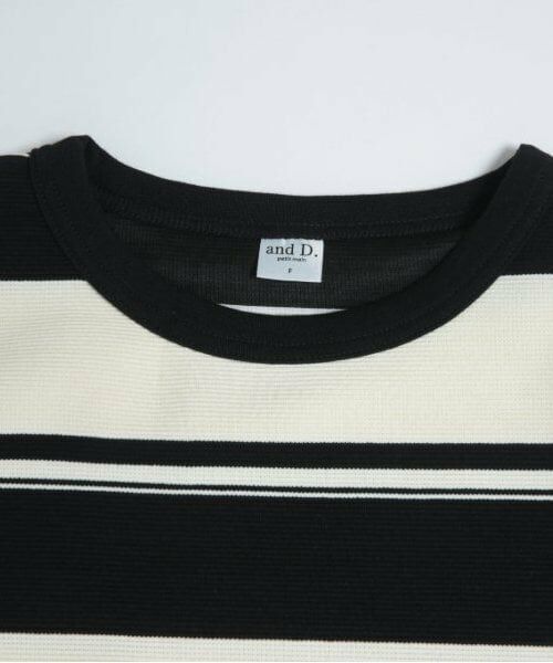 and D.petitmain / アンドディー. プティマイン Tシャツ | 【親子リンク】Dadマルチボーダー長袖ビッグTシャツ | 詳細4