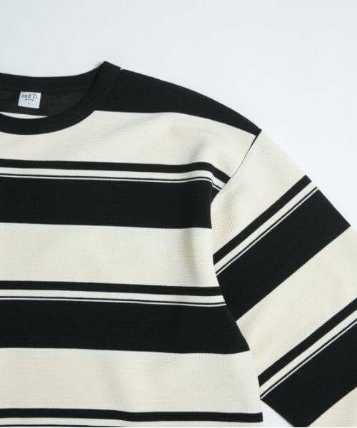 and D.petitmain / アンドディー. プティマイン Tシャツ | 【親子リンク】Dadマルチボーダー長袖ビッグTシャツ | 詳細5