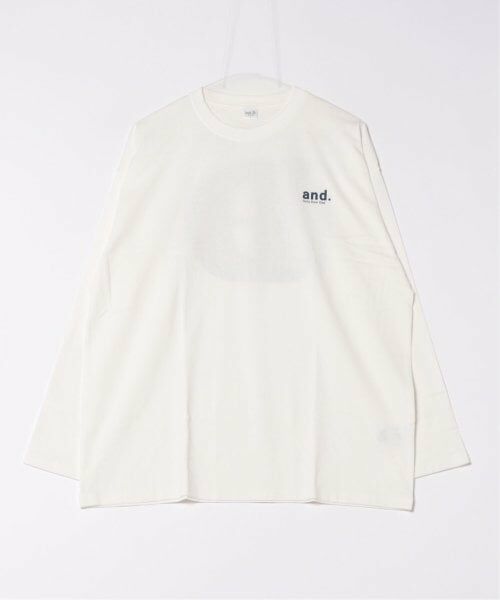 and D.petitmain / アンドディー. プティマイン Tシャツ | 【親子リンク】DadD.ロゴ長袖ビッグTシャツ（オフ ホワイト）