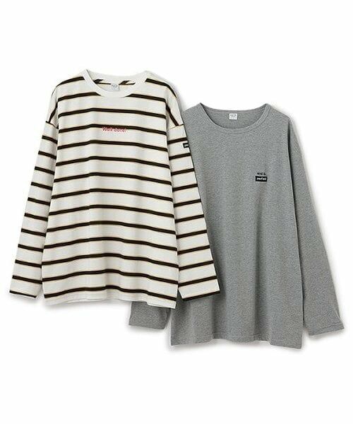 and D.petitmain / アンドディー. プティマイン Tシャツ | 【Penfield】DadマルチボーダーsetT（オフ ホワイト）