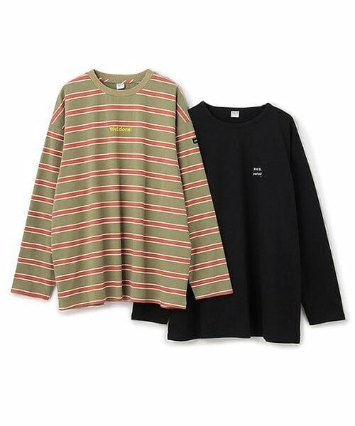 and D.petitmain / アンドディー. プティマイン Tシャツ | 【Penfield】DadマルチボーダーsetT（グリーン）