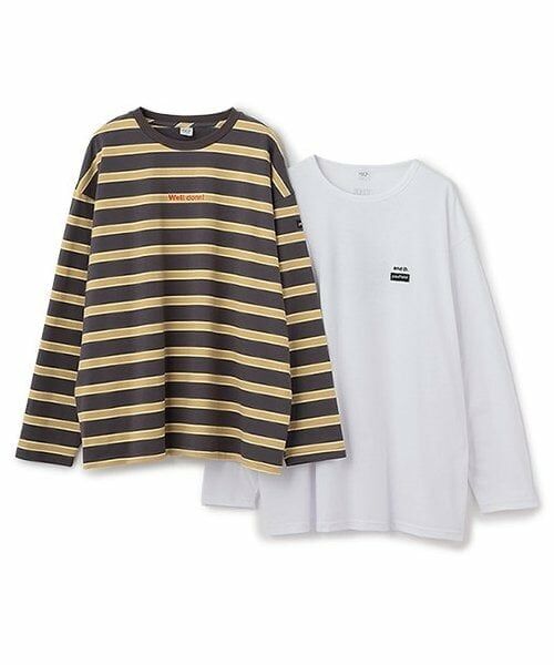 and D.petitmain / アンドディー. プティマイン Tシャツ | 【Penfield】DadマルチボーダーsetT（黒）