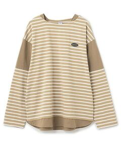 and D.petitmain / アンドディー. プティマイン Tシャツ | 【親子リンク】Dadボーダー肩切替ビッグロンT