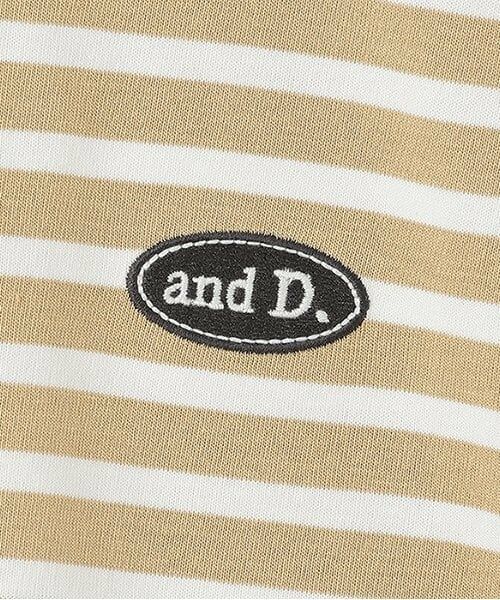 and D.petitmain / アンドディー. プティマイン Tシャツ | 【親子リンク】Dadボーダー肩切替ビッグロンT | 詳細3