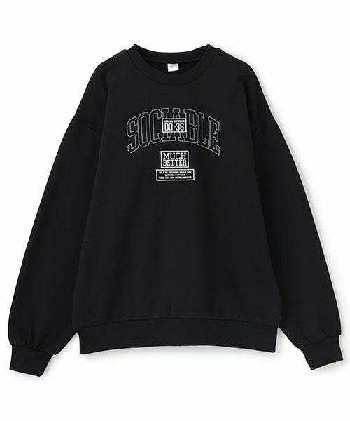 and D.petitmain / アンドディー. プティマイン スウェット | 【親子リンク】Dadワッペンビッグスウェット（黒）