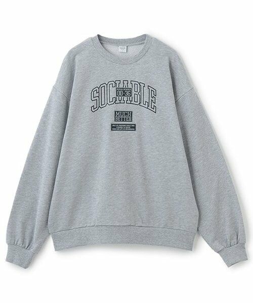 and D.petitmain / アンドディー. プティマイン スウェット | 【親子リンク】Dadワッペンビッグスウェット（トップ グレー）