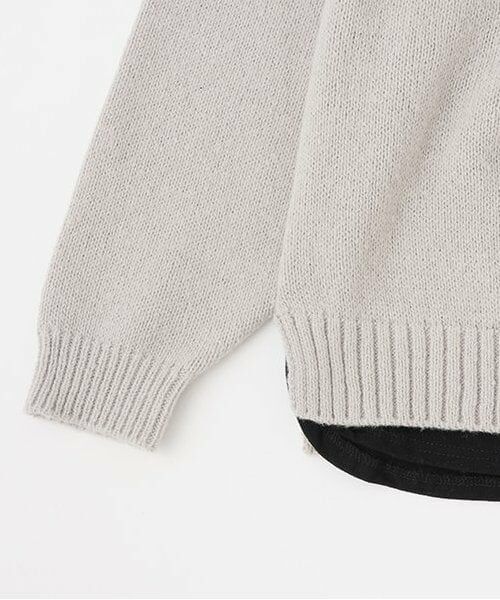 and D.petitmain / アンドディー. プティマイン ニット・セーター | 【親子リンク】洗濯機可 Dad裾レイヤードニット | 詳細3