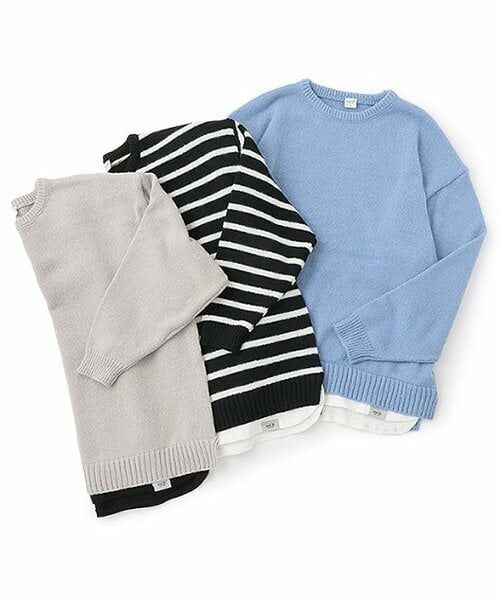 and D.petitmain / アンドディー. プティマイン ニット・セーター | 【親子リンク】洗濯機可 Dad裾レイヤードニット | 詳細7