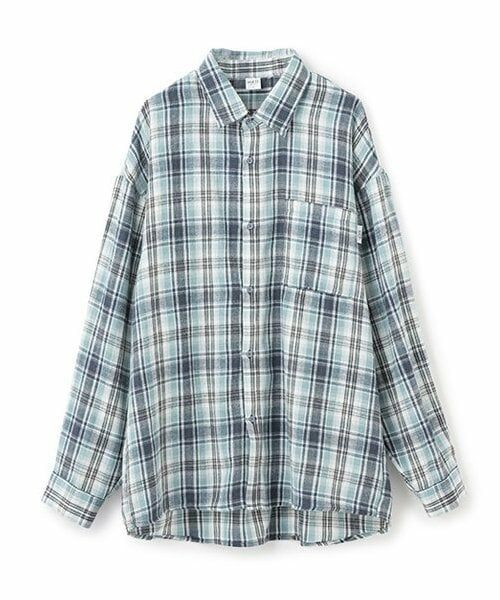 and D.petitmain / アンドディー. プティマイン シャツ・ブラウス | 【親子リンク】Dadピーチキモウチェックシャツ（ブルー）