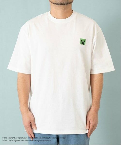 and D.petitmain / アンドディー. プティマイン Tシャツ | 【マインクラフト】【親子リンク】DadキャラクターTEE（白）