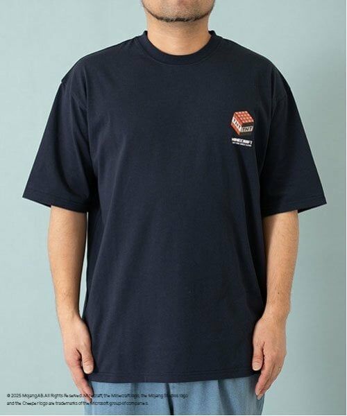 and D.petitmain / アンドディー. プティマイン Tシャツ | 【マインクラフト】【親子リンク】Dad武器TEE（紺）