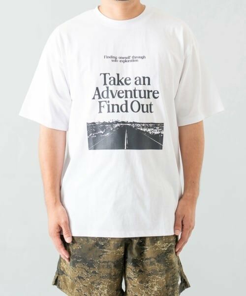 and D.petitmain / アンドディー. プティマイン Tシャツ | 【綿100%】【親子リンク】Dadロゴプリントワイド半T（白）