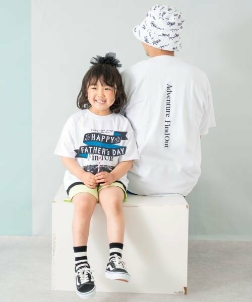 and D.petitmain / アンドディー. プティマイン Tシャツ | 【綿100%】【親子リンク】Dadロゴプリントワイド半T | 詳細4