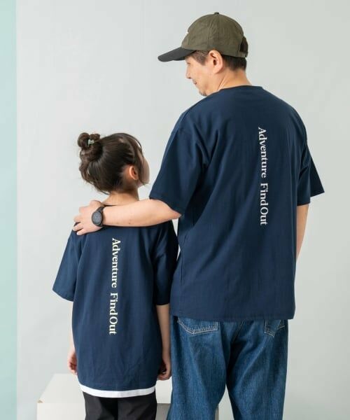 and D.petitmain / アンドディー. プティマイン Tシャツ | 【綿100%】【親子リンク】Dadロゴプリントワイド半T | 詳細8