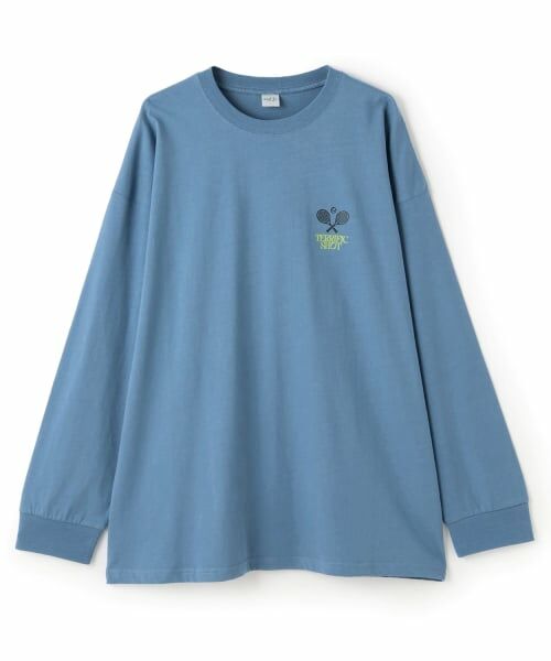 and D.petitmain / アンドディー. プティマイン Tシャツ | 【親子リンク】【リンク】アソート転写ワイドロンT（ブルー）