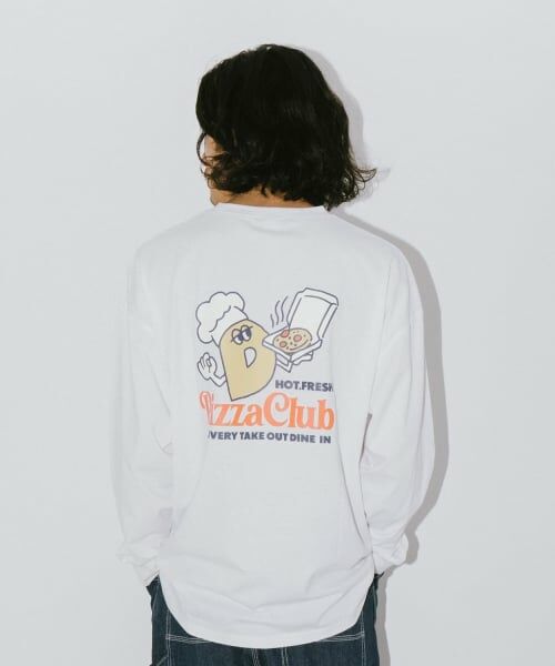 and D.petitmain / アンドディー. プティマイン Tシャツ | 【親子リンク】【リンク】OFUZAKE柄ロンT（白）